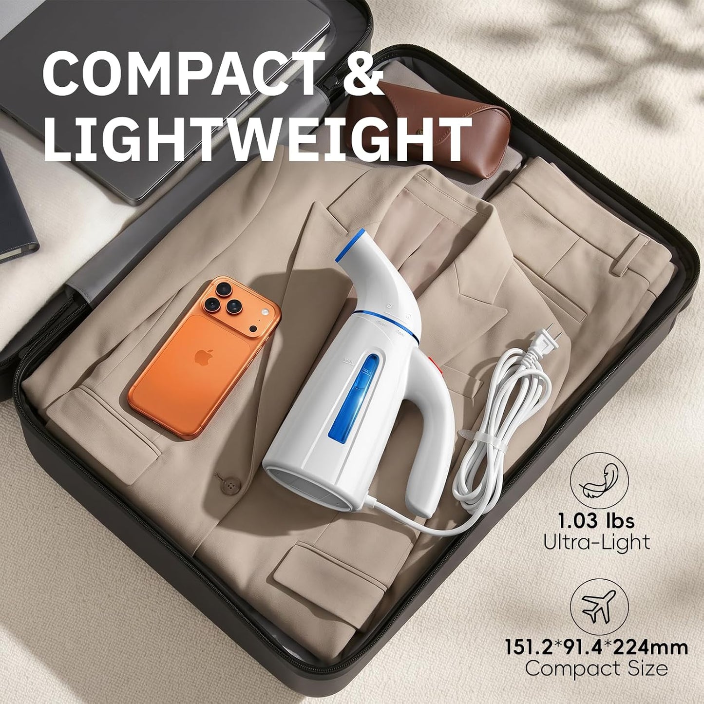 OGHom Vaporizador para ropa, vaporizador de ropa portátil, vaporiza...