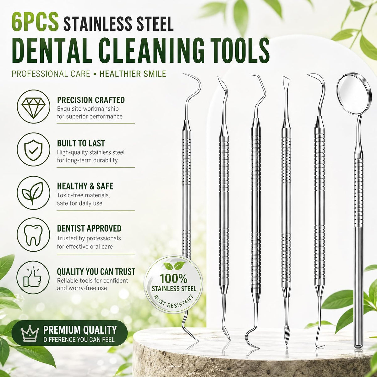 CATACC PRO Kit de herramientas de púa dental, raspador de dientes r...