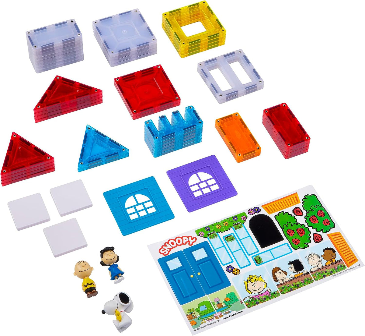 Magnetix 3D Peanuts Charlie Brown and Friends - Juego de azulejos m...