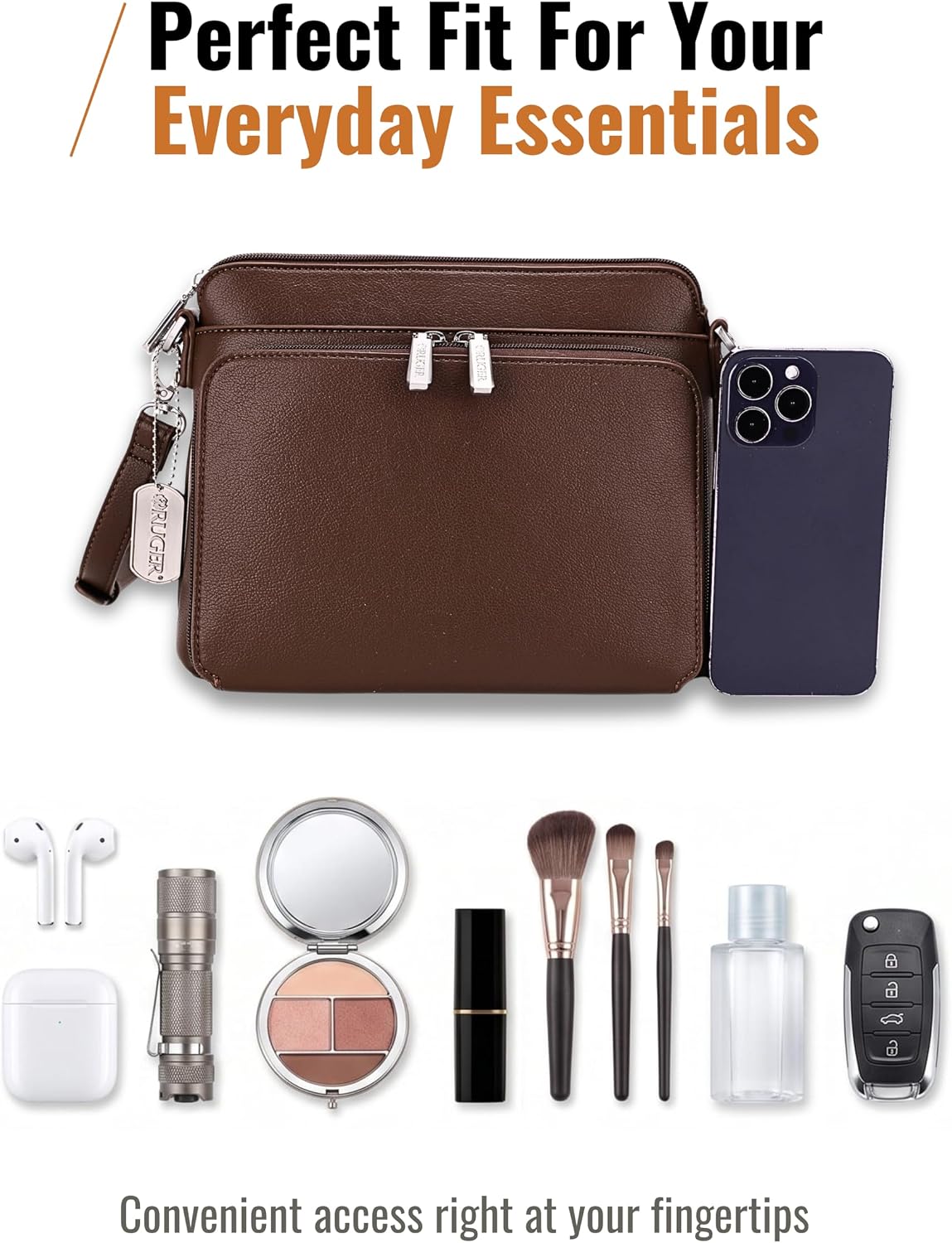 JESSIE&amp;JAMES\/RUGER Athena Everyday Carry Crossbody Bag para mu...