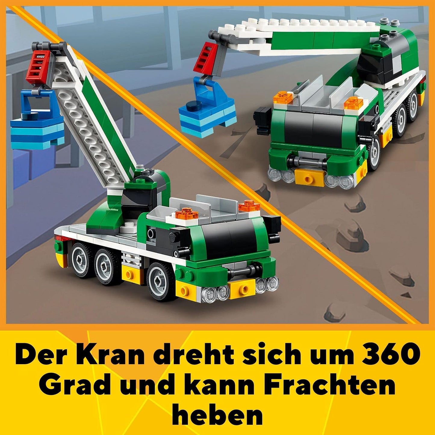 LEGO 31113 Creator 3 en 1 - Transportador de autos de carreras con...