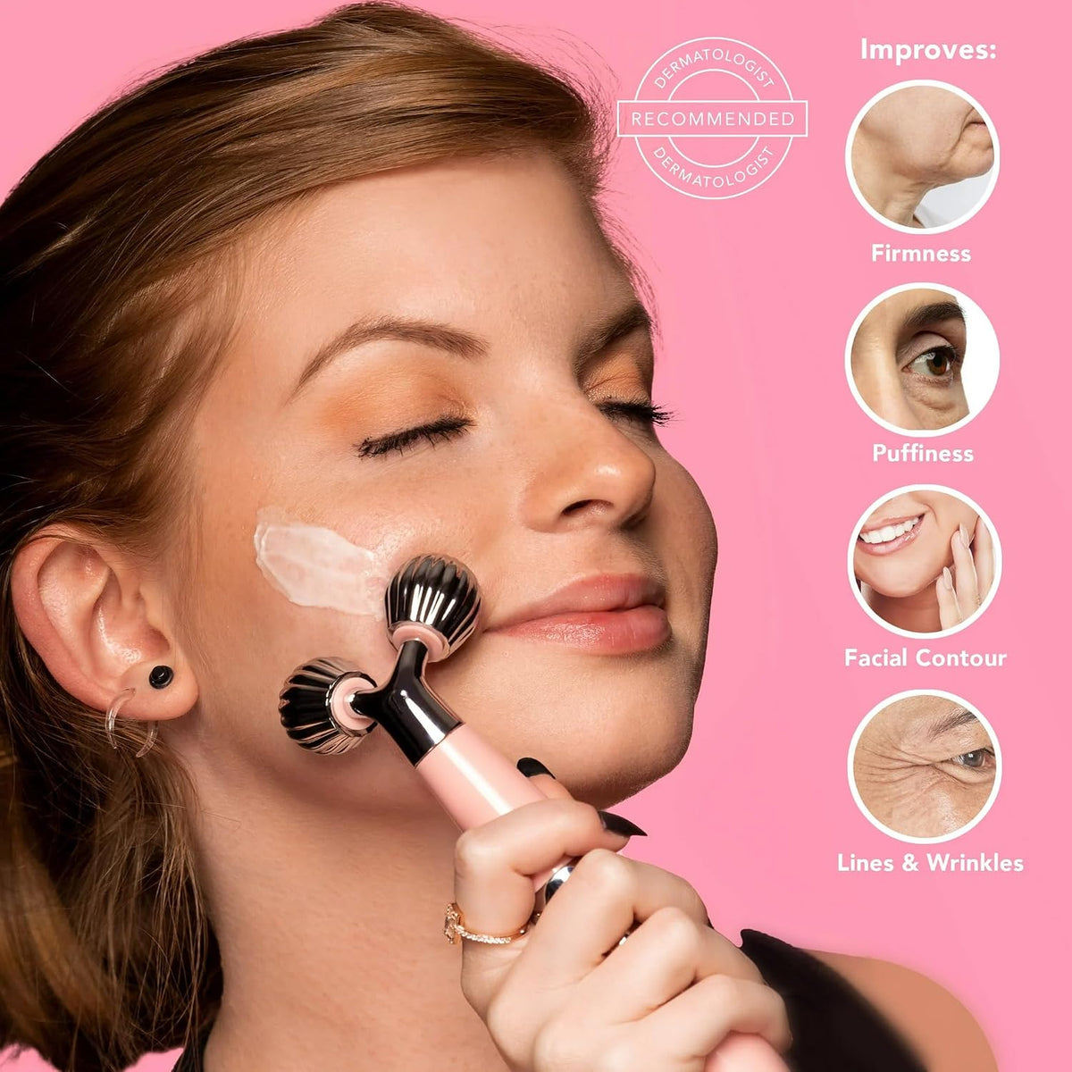 Spa Sciences ISLA Ice + Heat - Rodillo de contorno de cara, cuello...