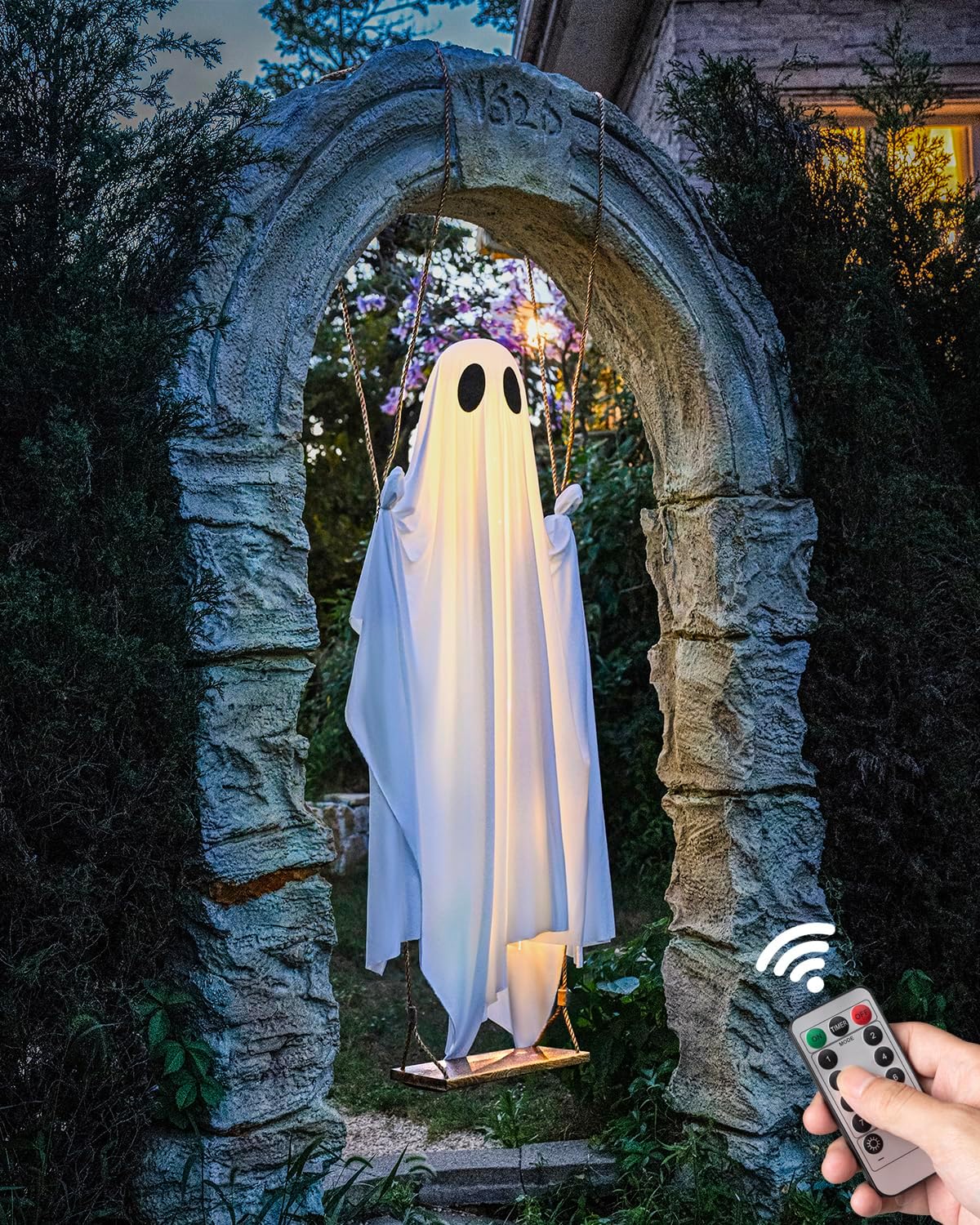 MERKYO Decoraciones de Halloween al Aire Libre - Fantasma Colgante...