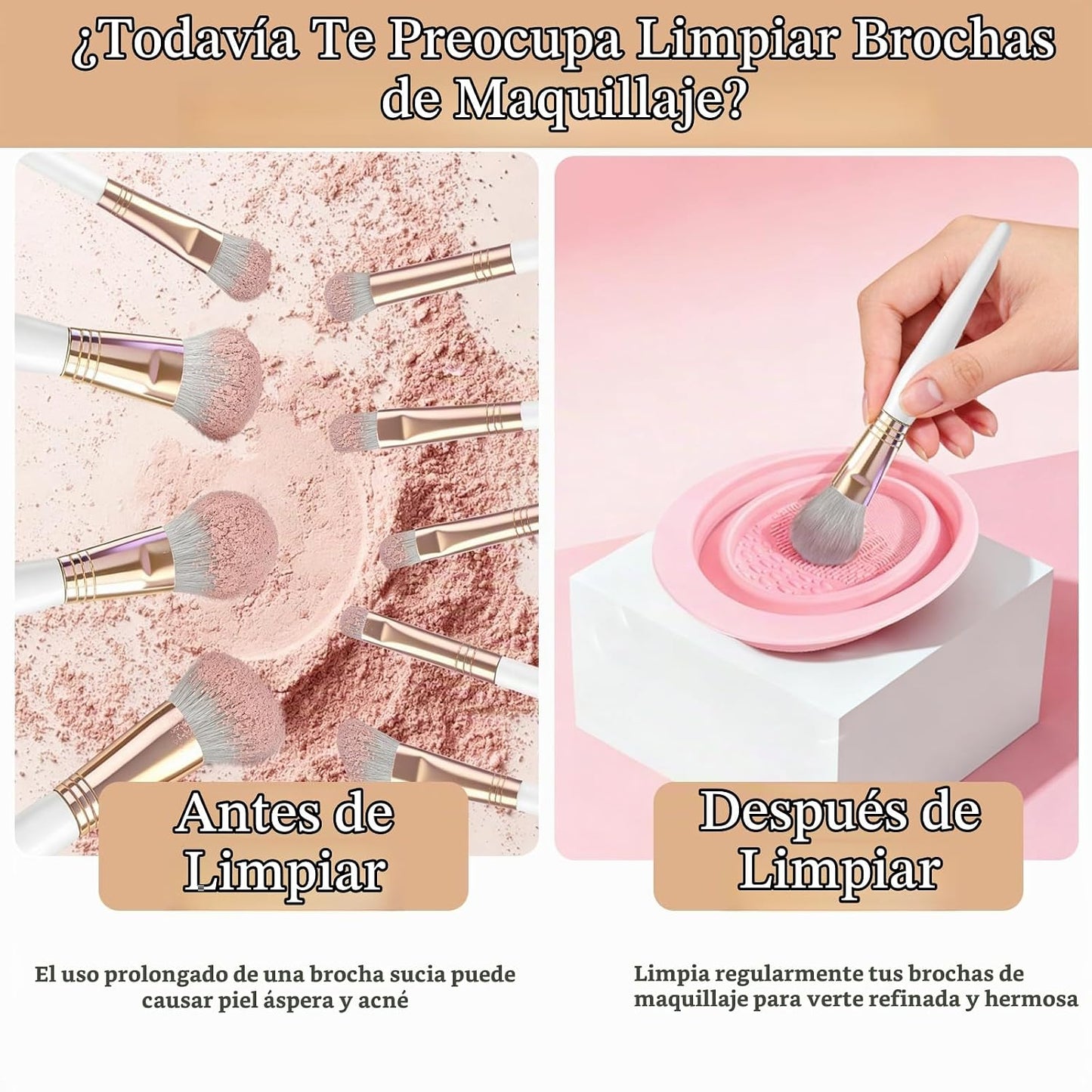 CLRDZN - Juego de brochas de maquillaje profesional, juego de broch...