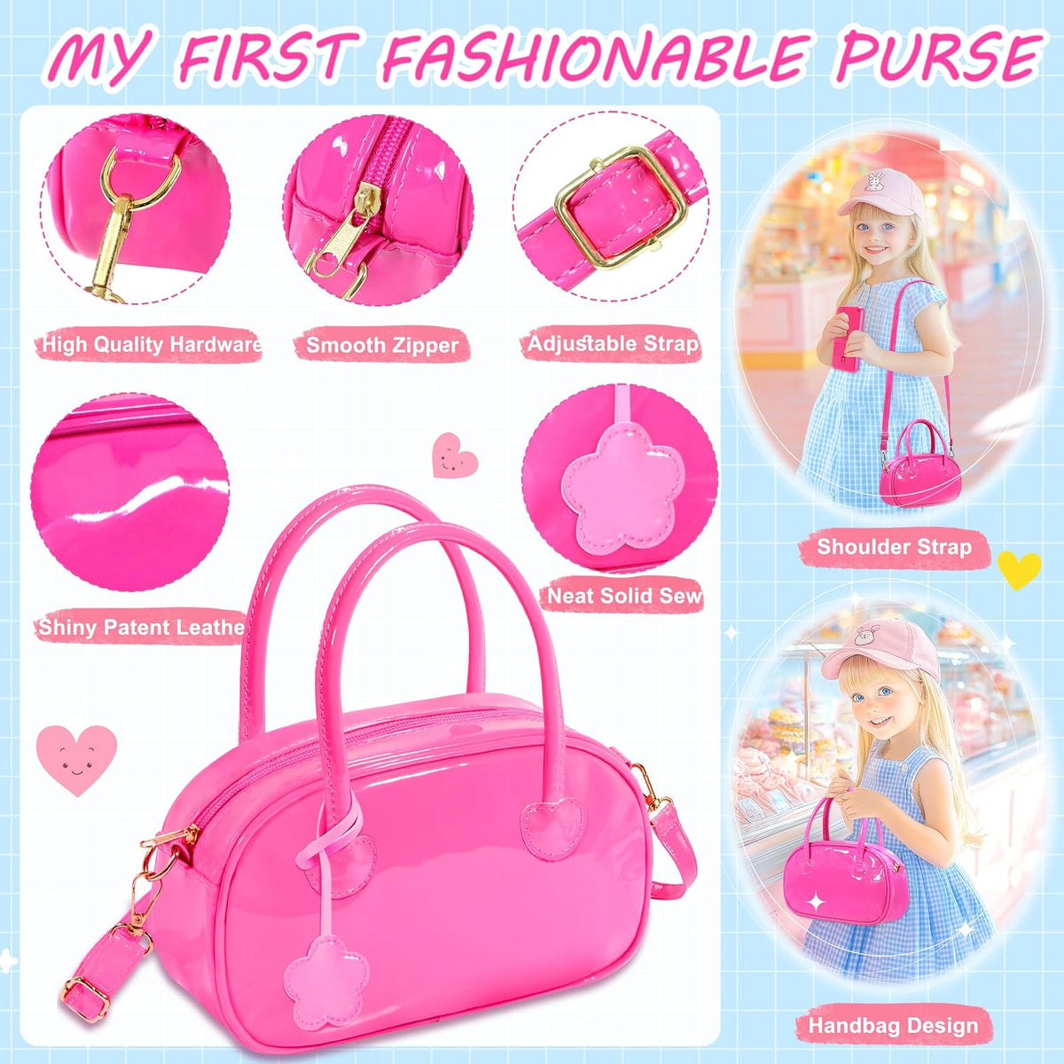 INNOCHEER Bolso para niñas pequeñas, bolso para niñas pequeñas rega...