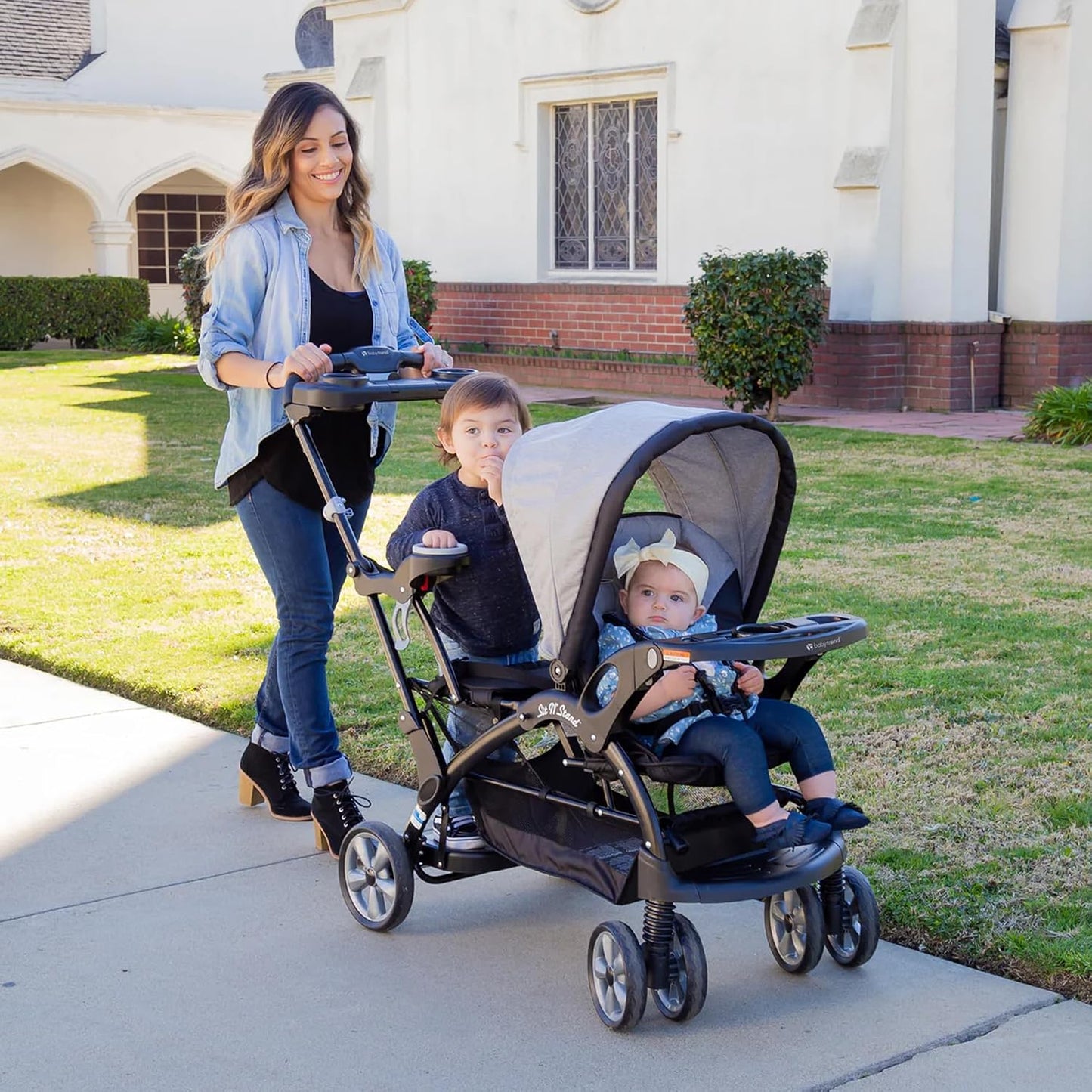 Baby Trend Sit N' Stand Ultra Cochecito, niebla matutina | Se convi...