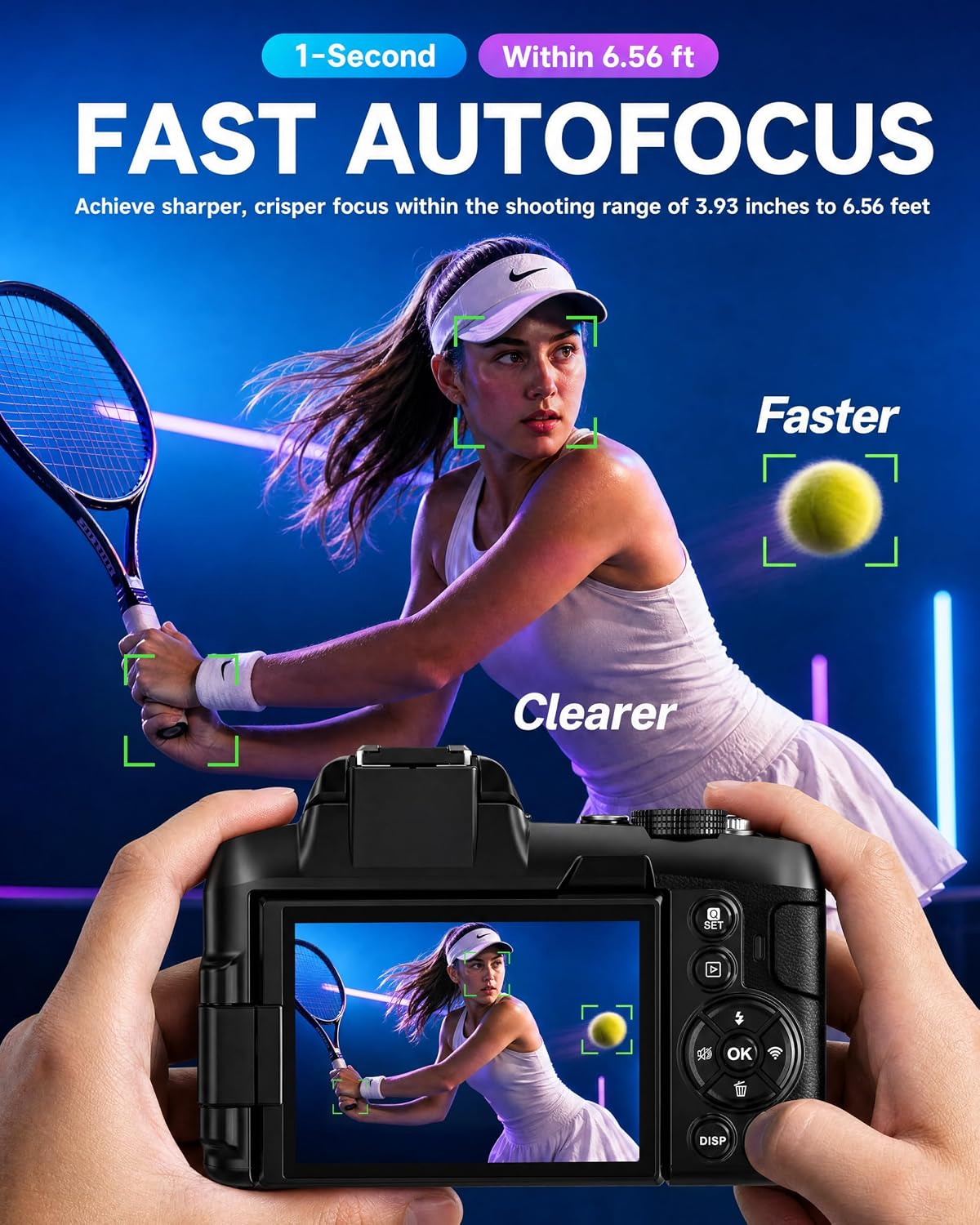 Cámaras digitales 5K para fotografía \u2013 Foco automático rápido...
