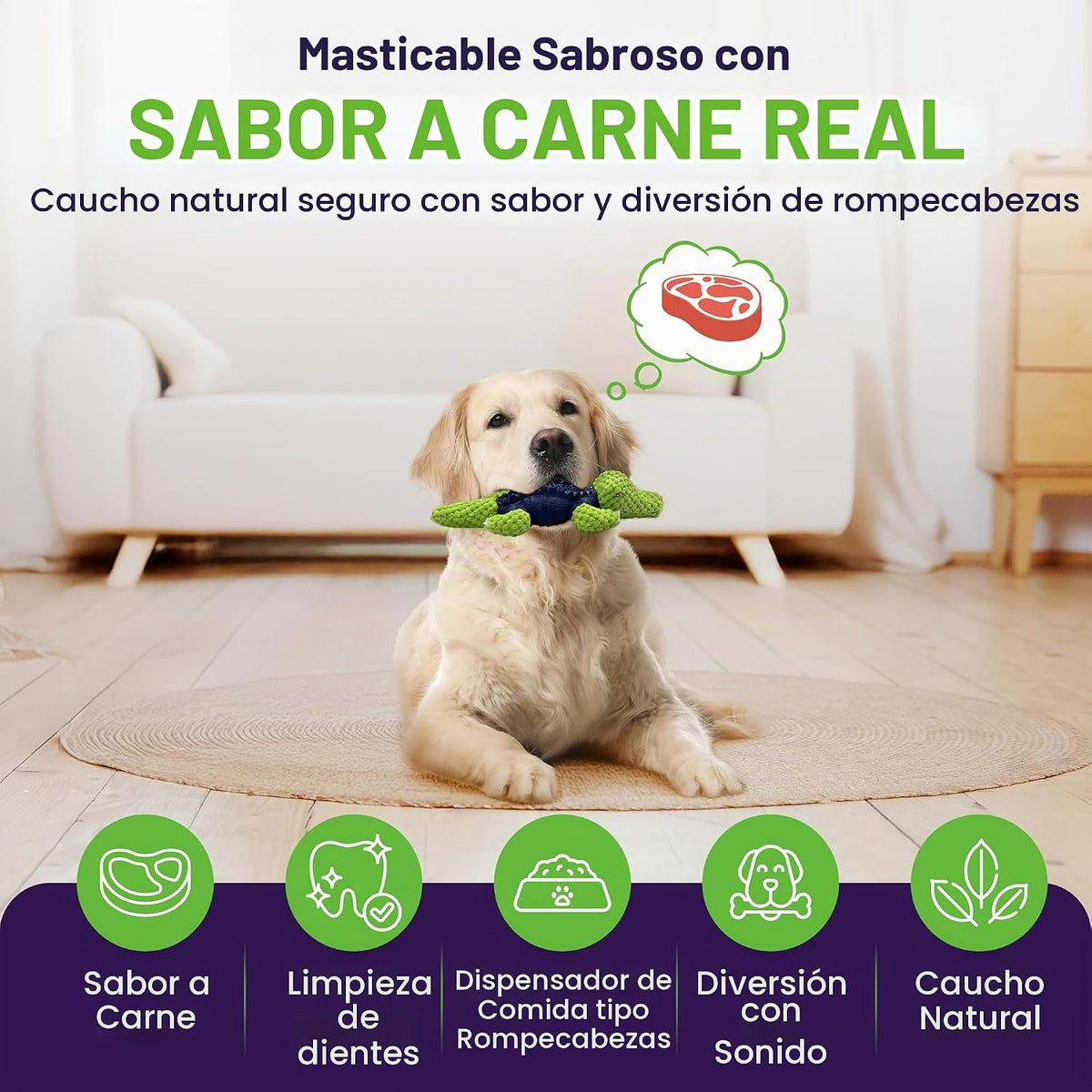 Juguetes masticables para perros para razas pequeñas y medianas, ju...