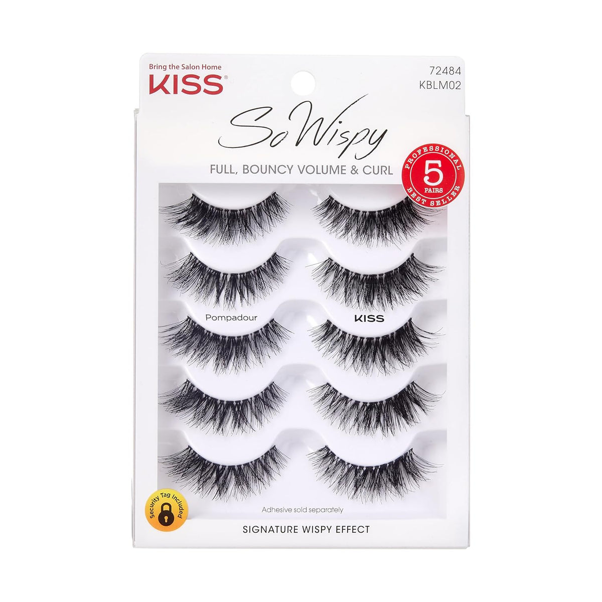 KISS So Wispy, Pestañas postizas, 'Pompadour', 16mm, incluy...