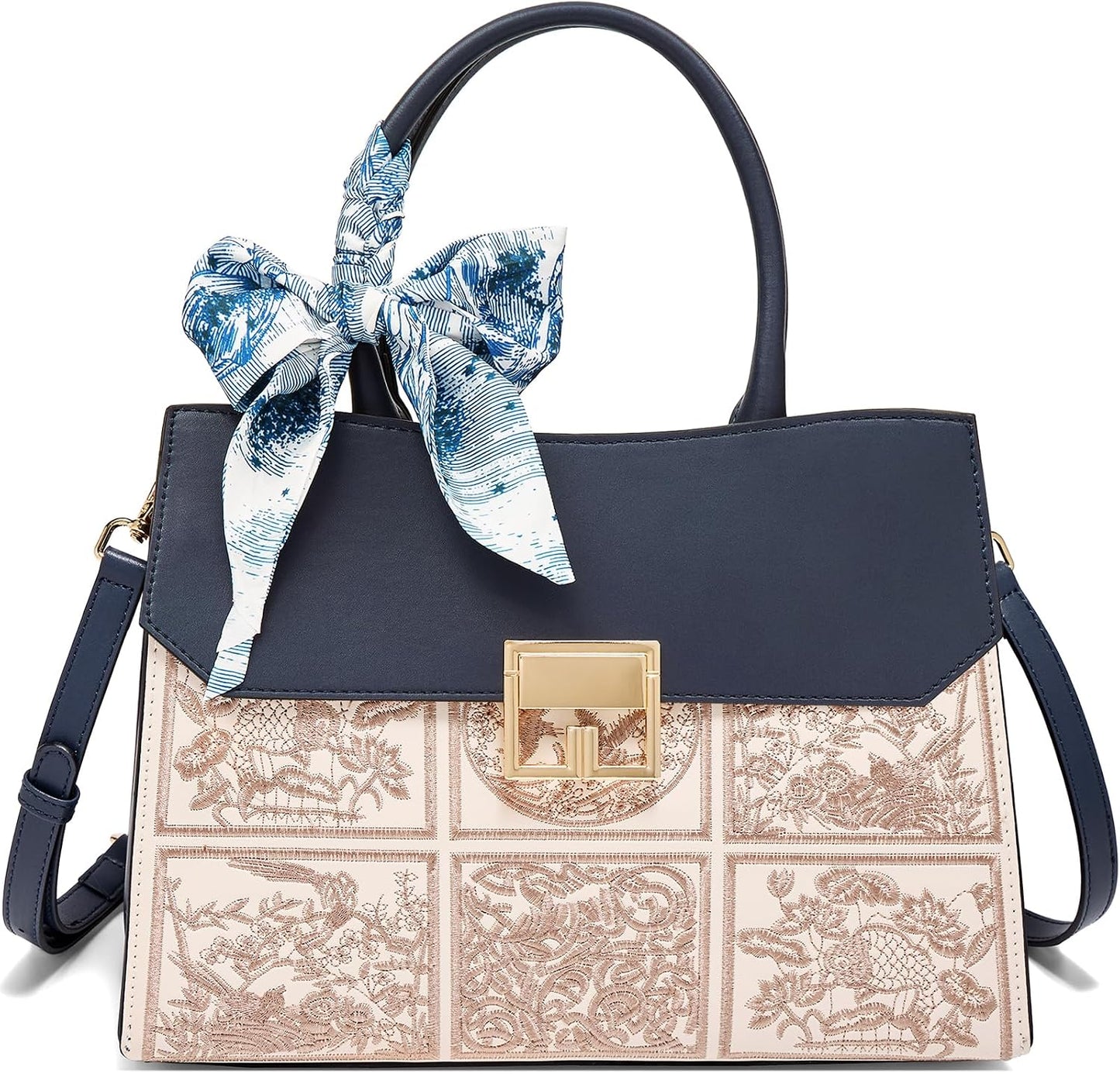 FOXLOVER Bolso Tote Mediano para Mujeres de Diseñador Vintage Satch...