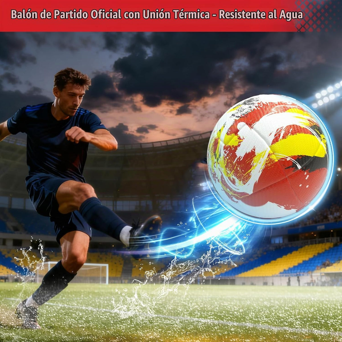 SANNLEIKA Storm Series - Pelota de fútbol profesional para principi...