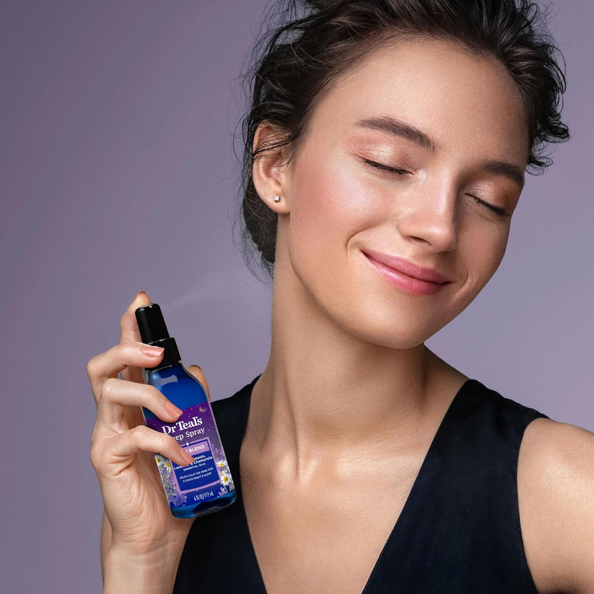 Dr Teal's Calm Blend Spray con aceites esenciales de melatonina...