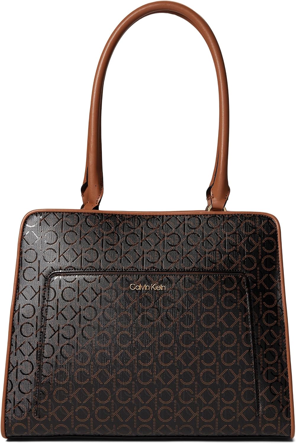 Calvin Klein - Bolso de mano con logotipo de Margot texturizado par...