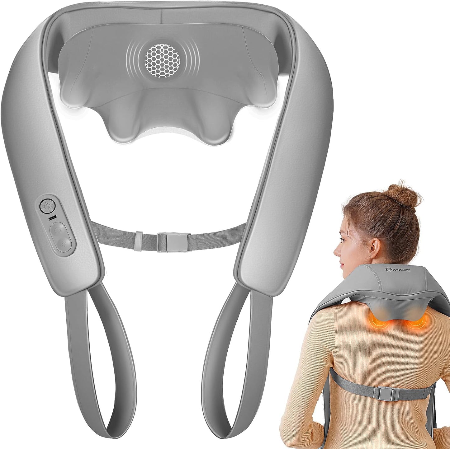 KNQZE Masajeador de cuello inalámbrico para aliviar el dolor de tej...