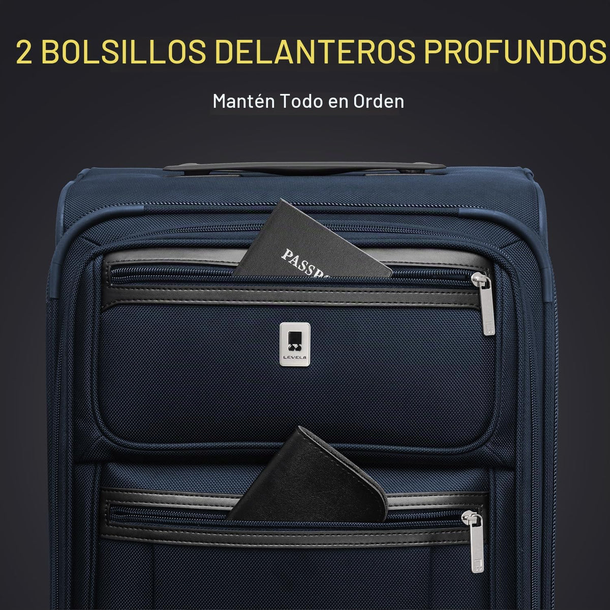 LEVEL8 Maleta de Mano Aprobada por Aerolínea con Compartimento, Mal...
