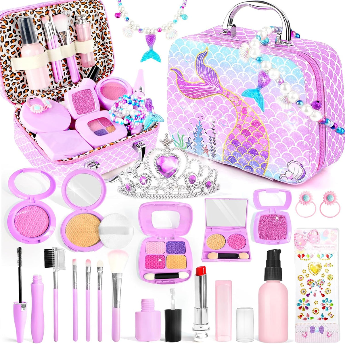 INNOCHEER Maquillaje de simulación para niños pequeños, juguetes de...
