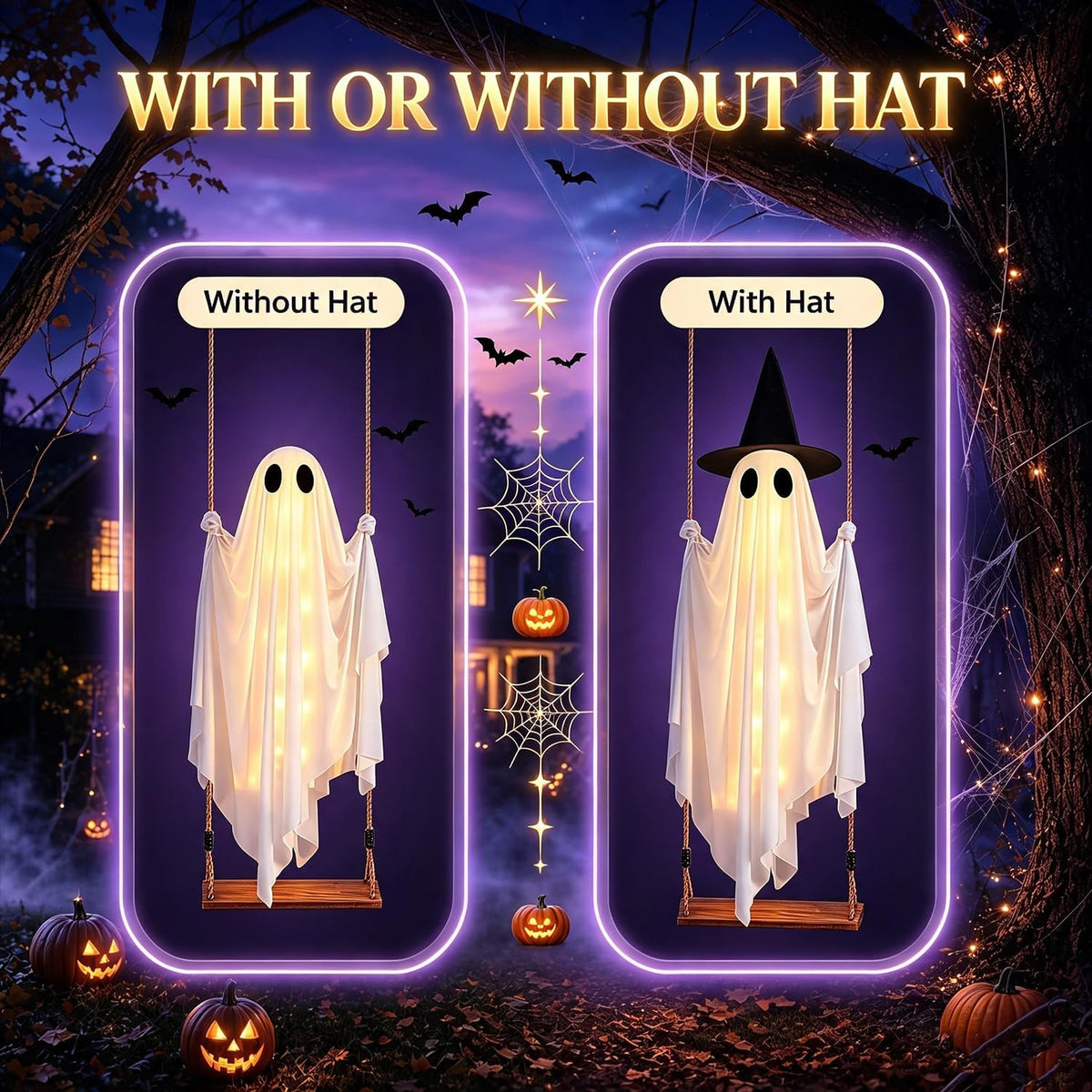 Decoraciones de Halloween al aire libre 5 pies grande colgante fant...