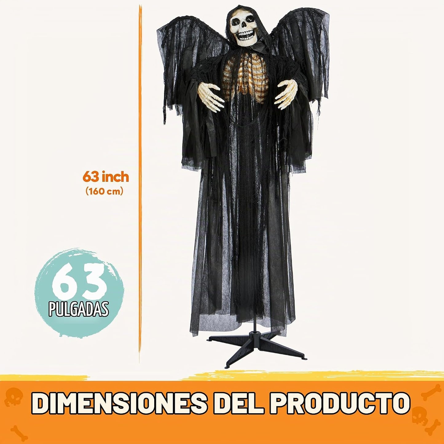 JOYIN - Decoraciones de Halloween de tamaño real, animatrónico de L...