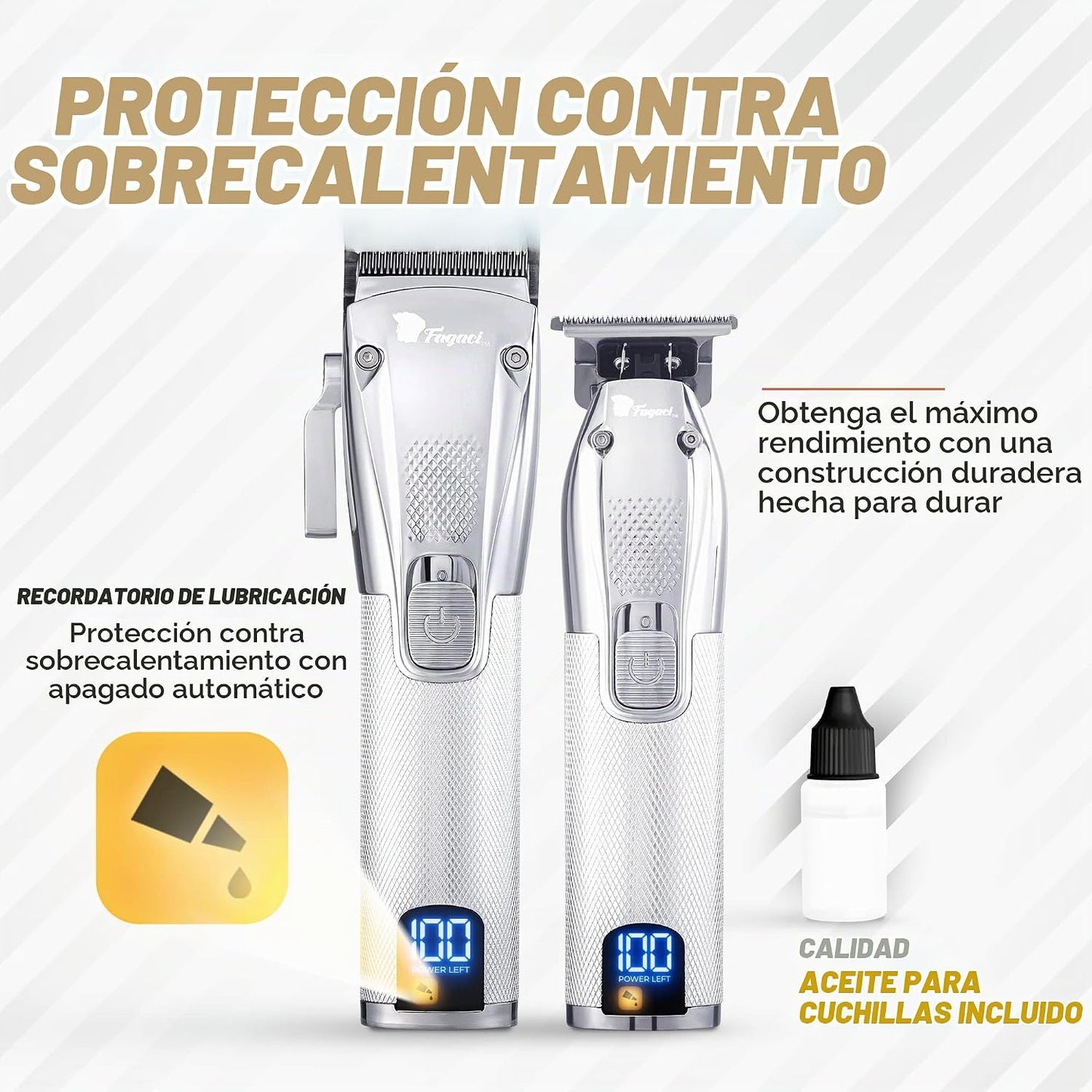Fagaci Juego de cortapelos profesional para hombre, Turbo Power con...