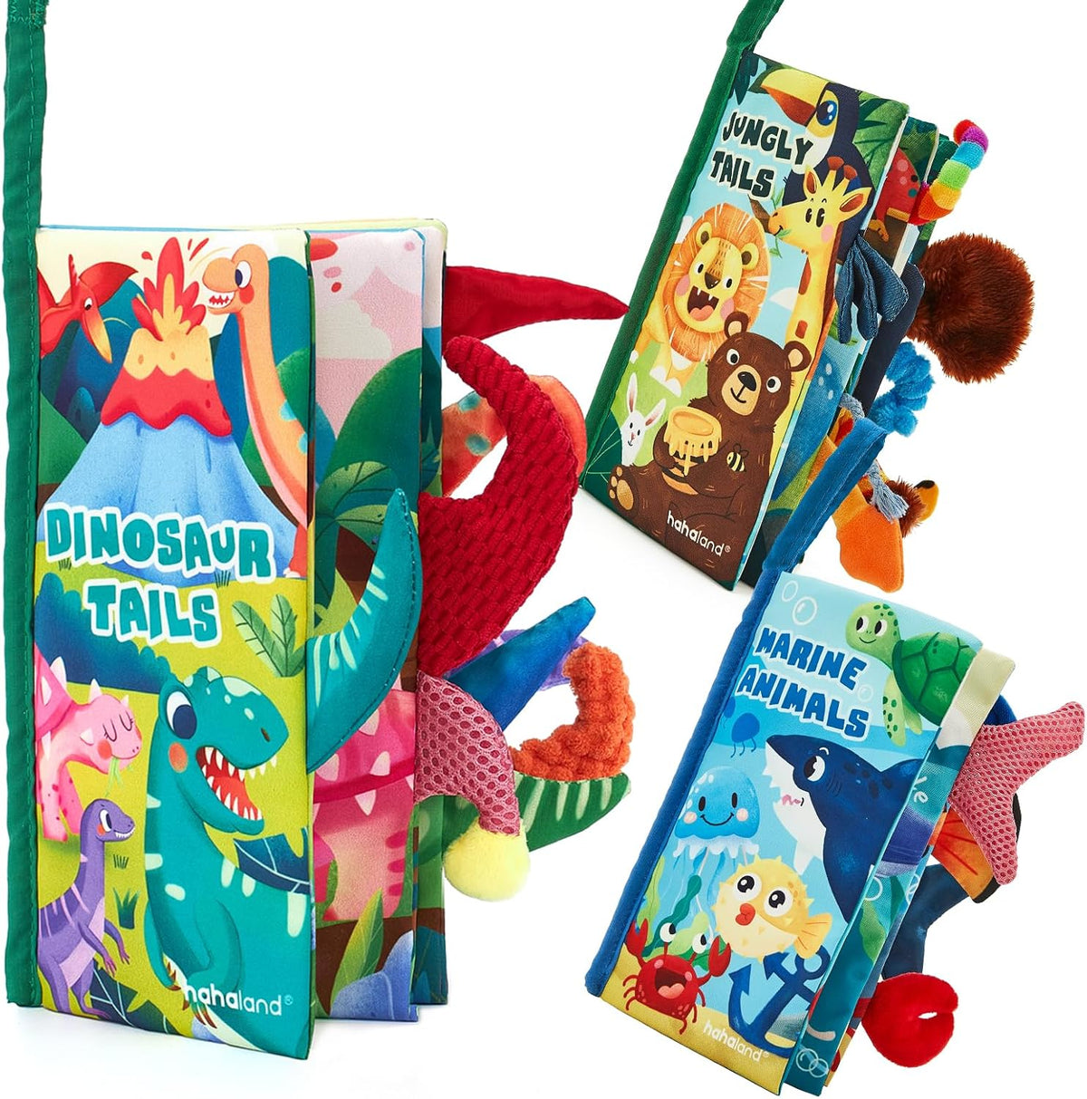 hahaland Libros para bebés de 0 a 6 meses, juguete sensorial de alt...