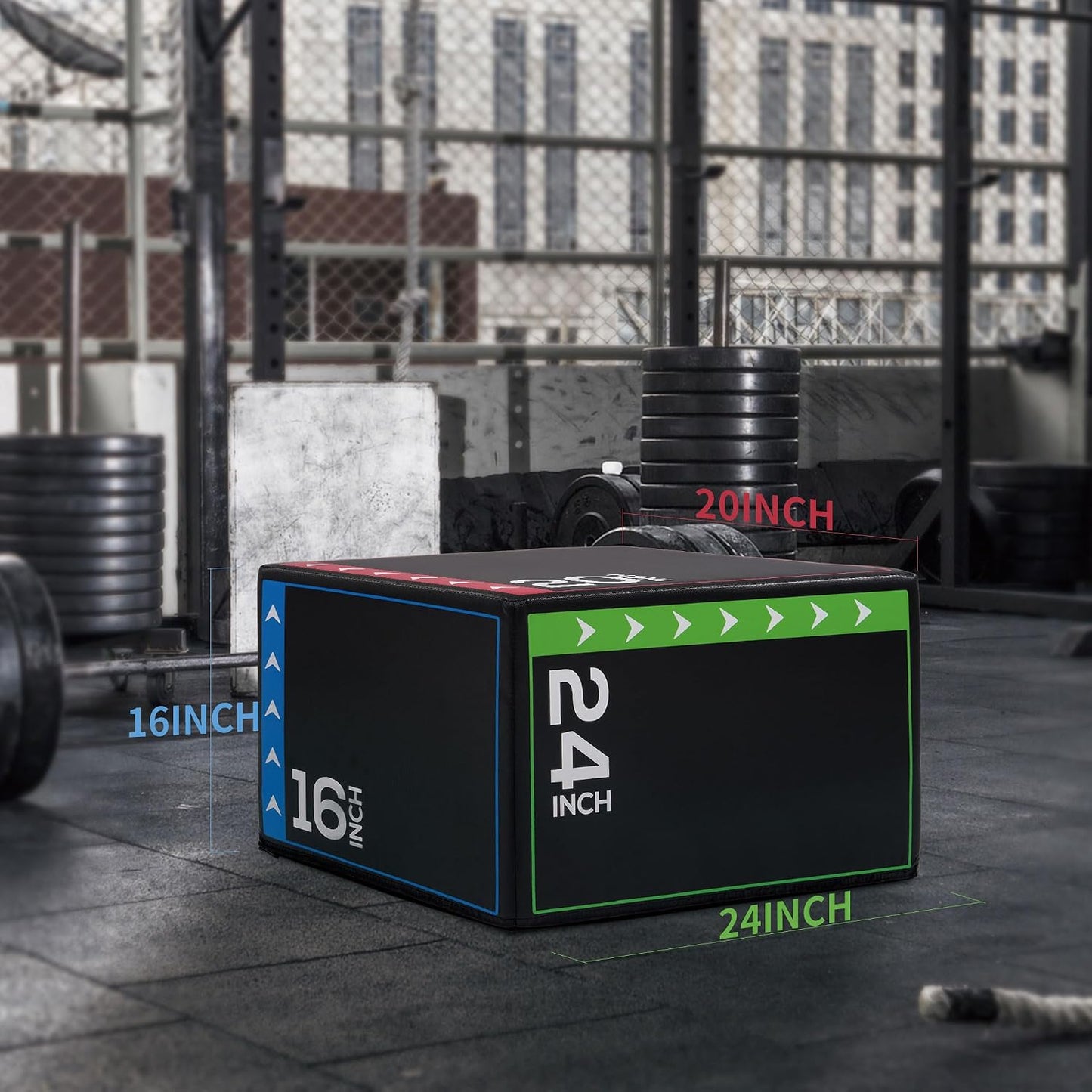 BalanceFrom Caja de salto pliométrica de espuma 3 en 1 para gimnasi...