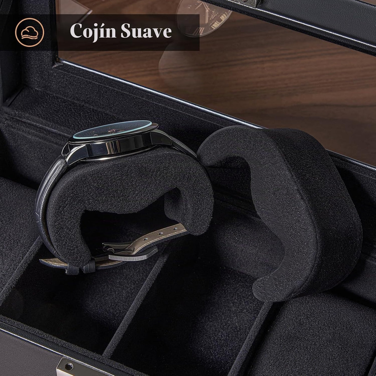 ProCase Estuche para reloj, organizador de caja de reloj con 6 ranu...