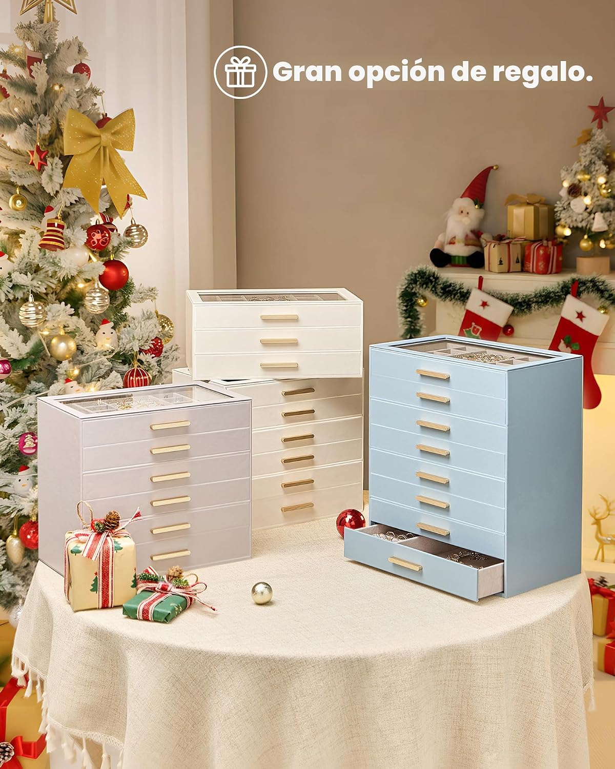 Caja Organizadora de Joyas Lolalet, Organizadores de Joyas de 4 Cap...