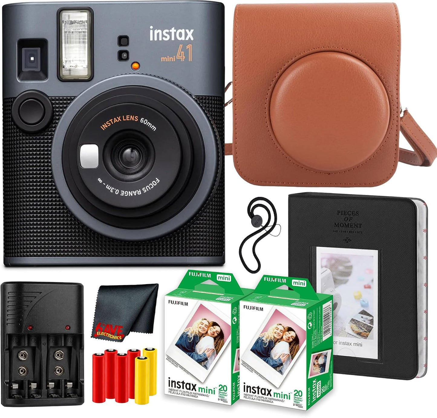 FUJIFILM INSTAX Mini 41 - Estuche para cámara instantánea de 40 hoj...