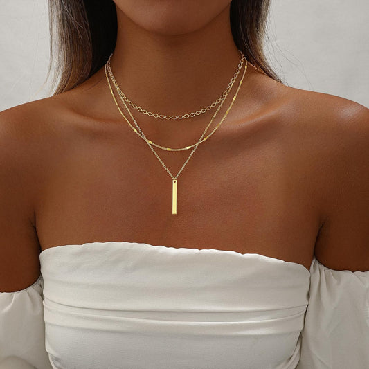 Remmocy Collar de Oro para Mujer Chapado en Oro de 14K Collar de Ba...