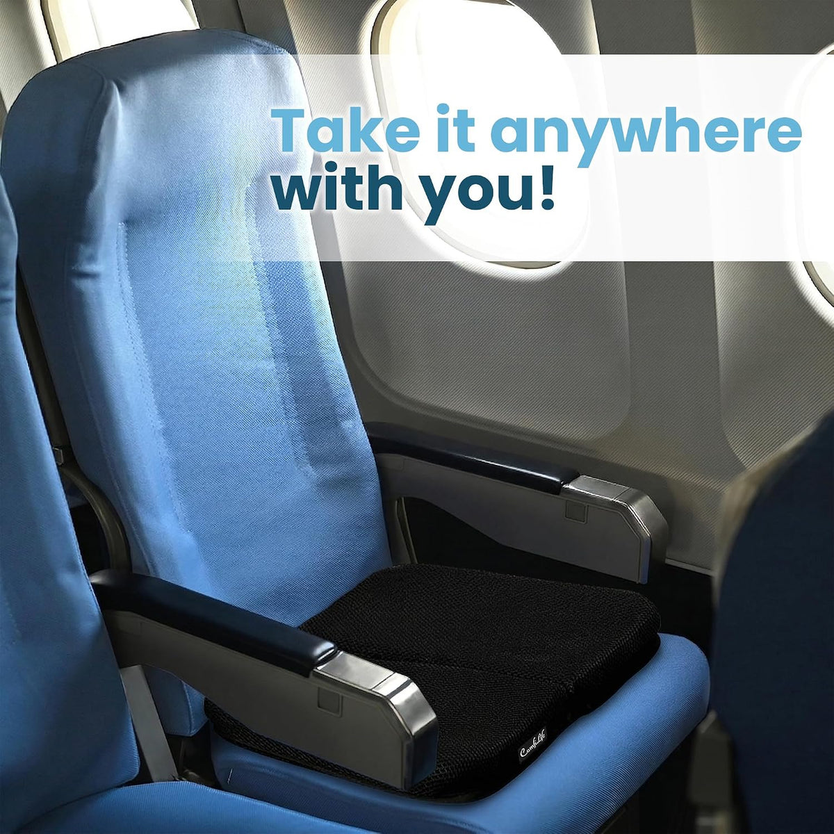 ComfiLife Ergo-Gel + Cojín de asiento de avión de espuma cómoda - C...