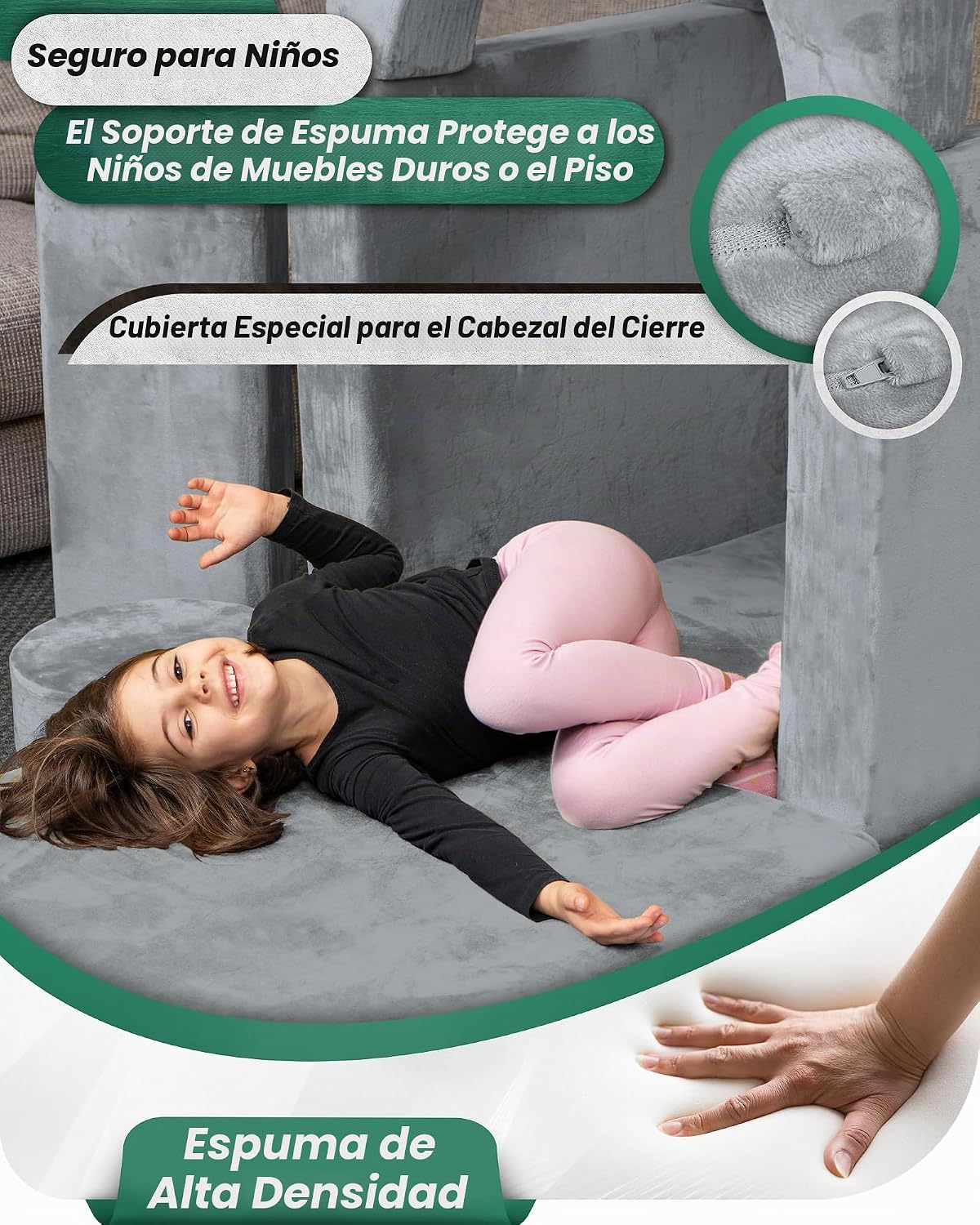 Lunix LX22 - Sofá modular de juegos para niños, sofá modular para n...