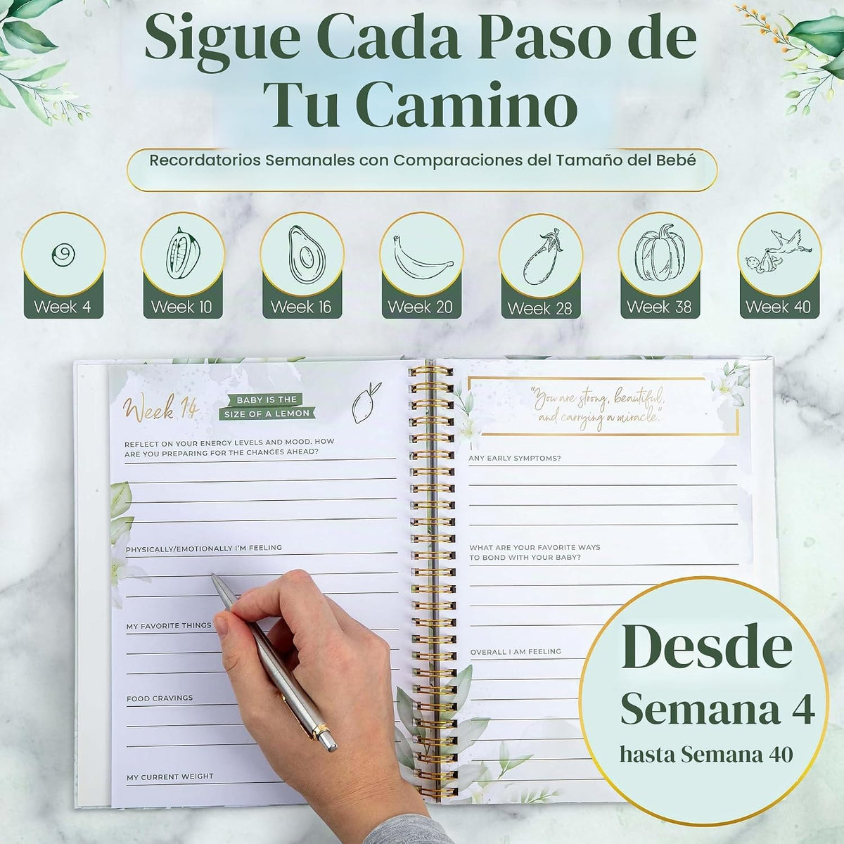 Lil Nuggets Diario de embarazo para madres primerizas 2026 \u2013 D...