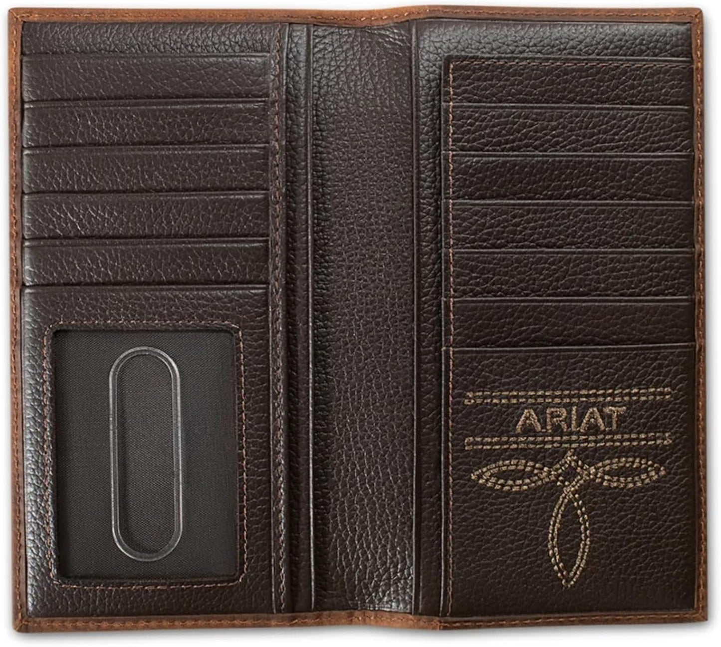 ARIAT Shield Concho - Cartera de chequera con estampado floral para...