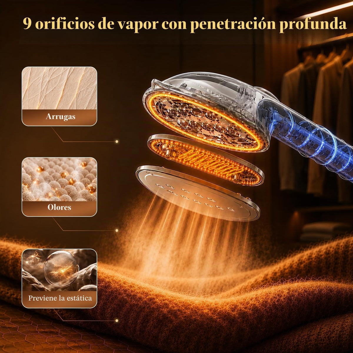Vaporizador Prvite para Ropa,Vaporizador de Ropa Profesional de 180...