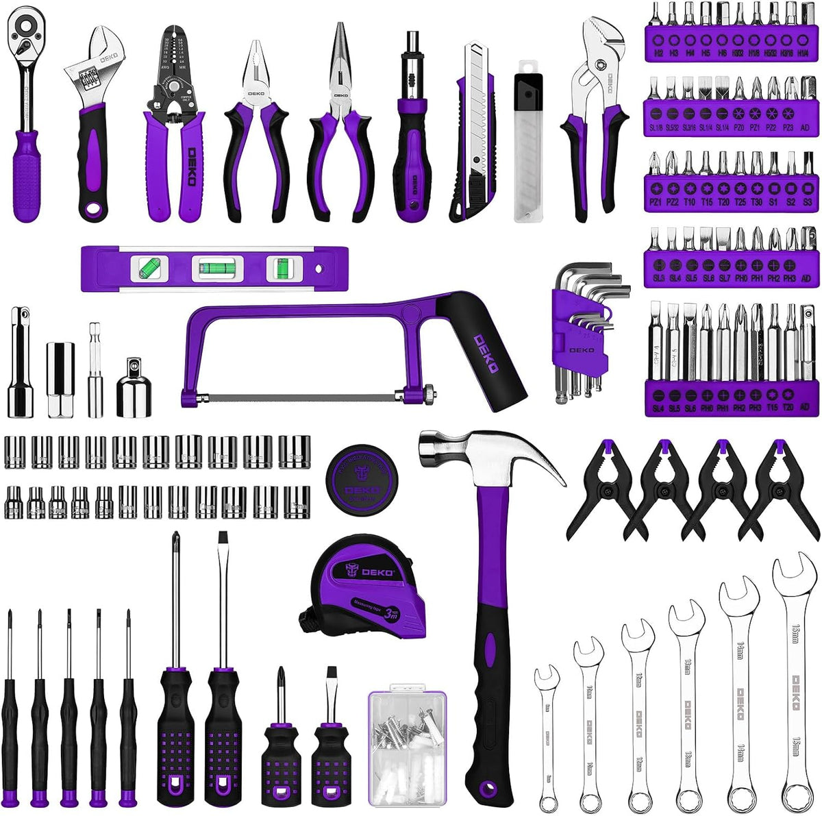 DEKOPRO Juego de herramientas: Kit de herramientas para el hogar de...