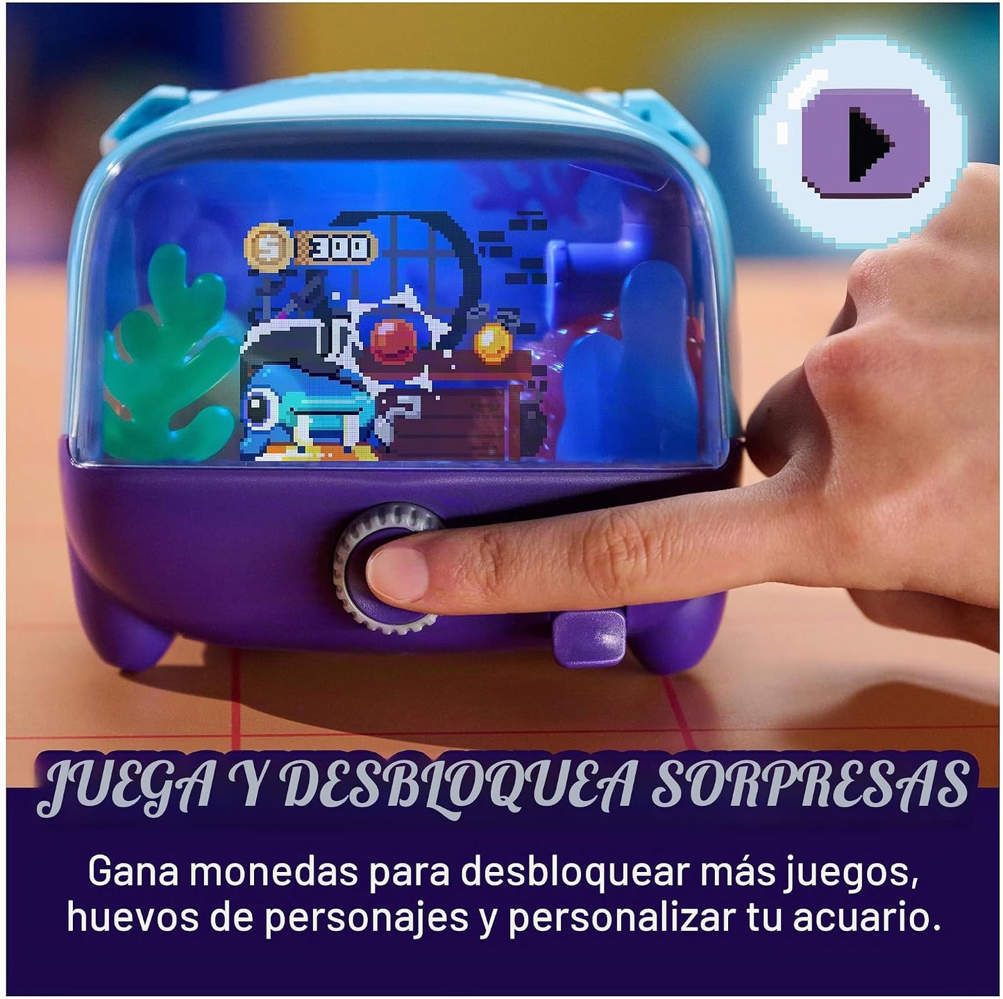 BITZEE Acuario Juguete interactivo para pecera y mascota digital, a...
