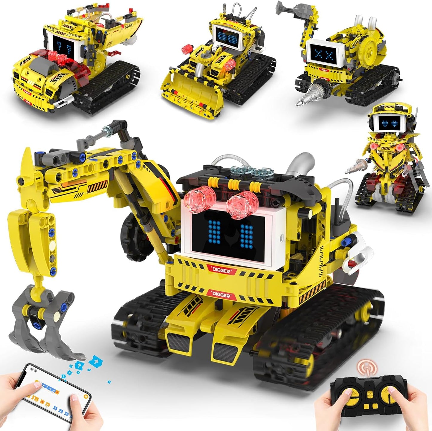 Suplanet Juego de bloques de construcción de robot programable 5 en...