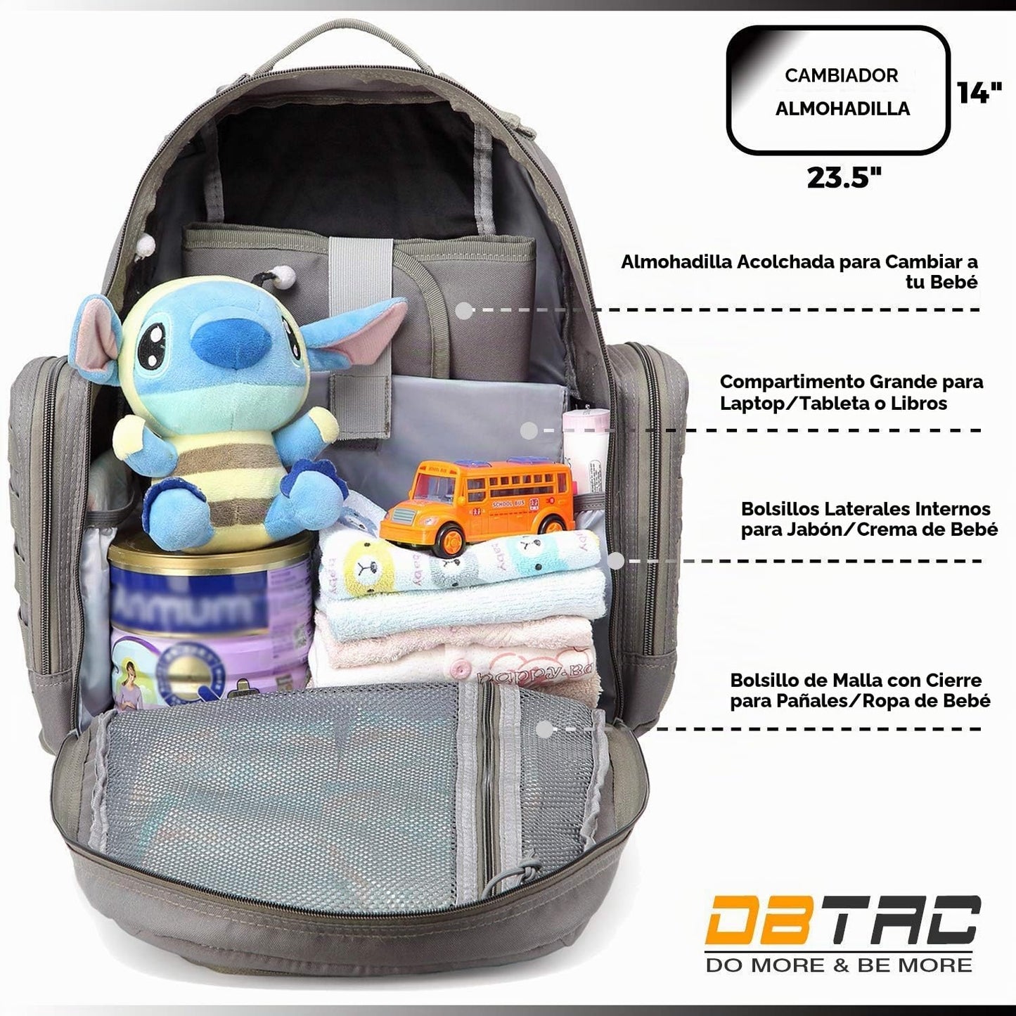 DBTAC - Mochila para pañales para papá, bolsa de pañales grande par...