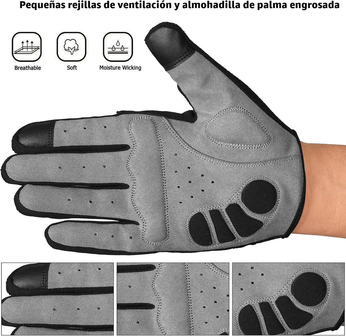 WESTWOOD FOX Guantes de ciclismo para hombres - Guantes de dedo com...