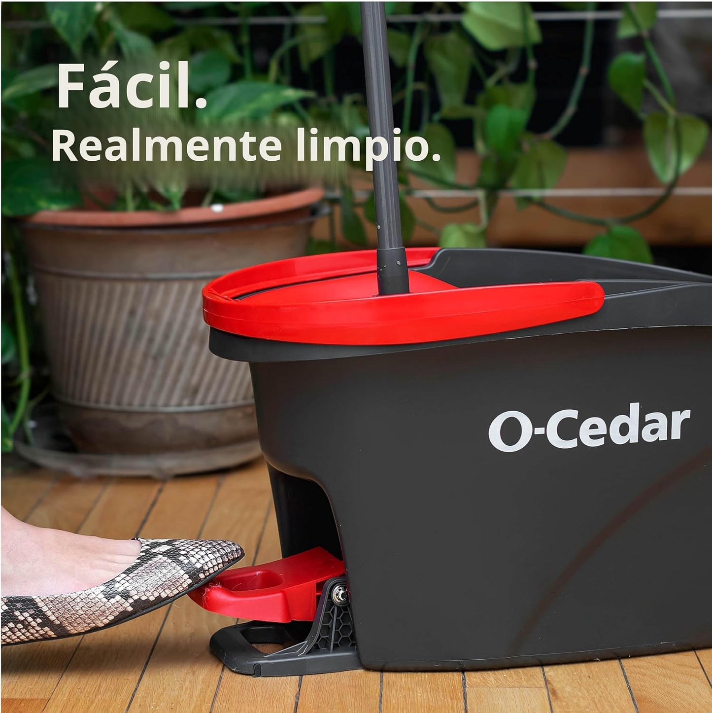 O-Cedar EasyWring - Sistema de limpieza de suelos con balde y frego...