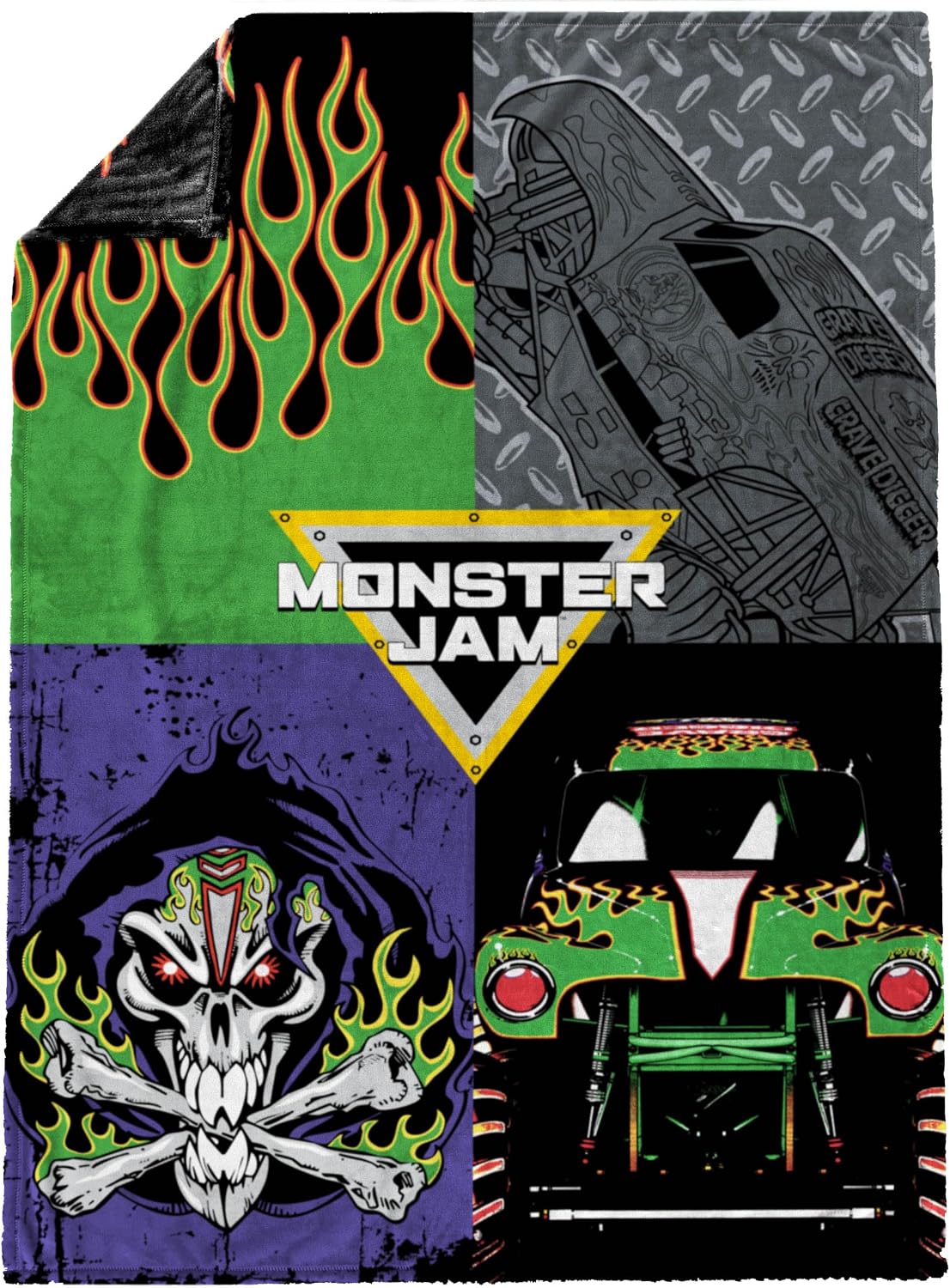 Jay Franco Manta de felpa para niños, multicolor - Monster Jam, 60...