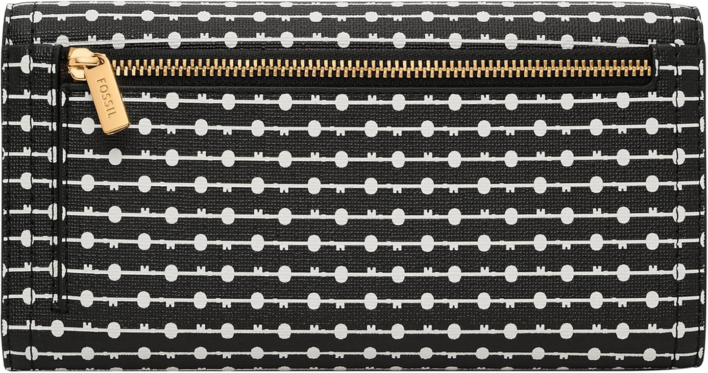 Fossil Cartera Logan de piel con bloqueo RFID para mujer
