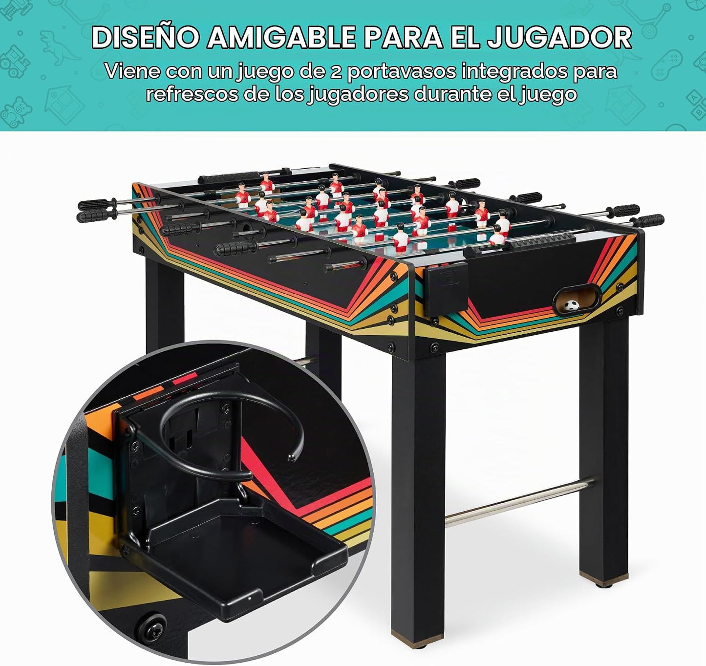 Best Choice Products Mesa de futbolín para niños y adultos, mesa de...