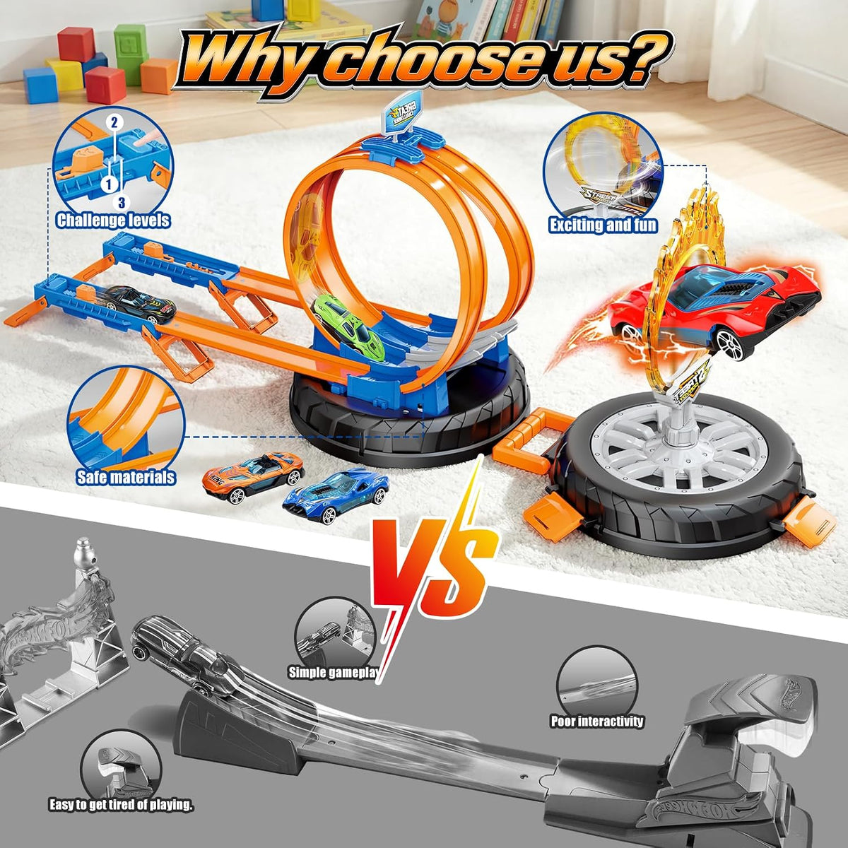 Juego de pista de autos de carreras 2026, juego de carreras para ni...