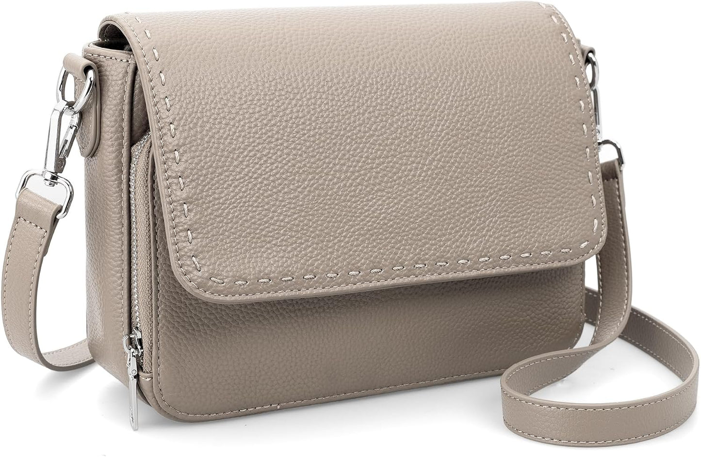 befen Bolsos cruzados de cuero genuino para mujer, bolso mediano co...