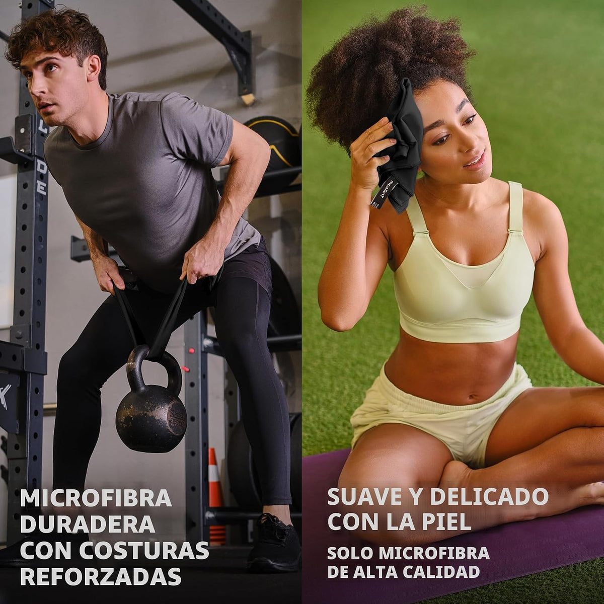Trailoom Toallas de gimnasio de microfibra, de secado rápido, altam...