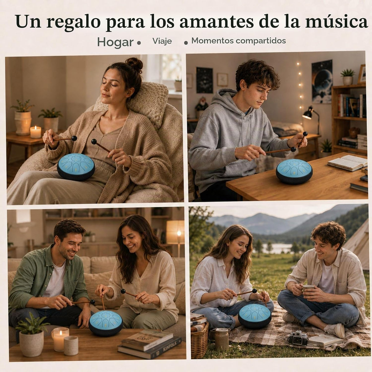 Tambor de Lengua de Acero de 6.5 Pulgadas 11 Notas \u2013 Instrumen...