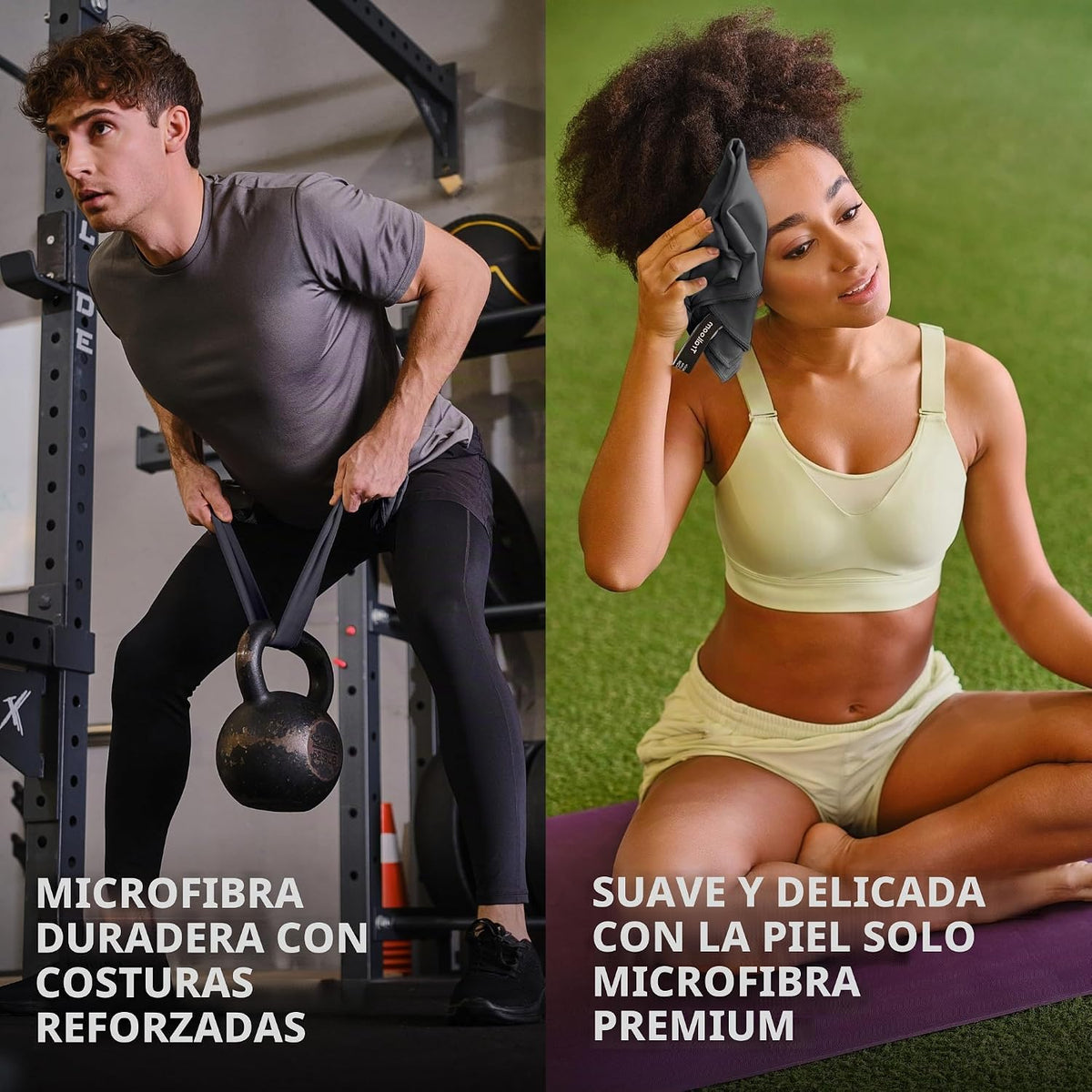 Trailoom Toallas de gimnasio de microfibra, de secado rápido, altam...