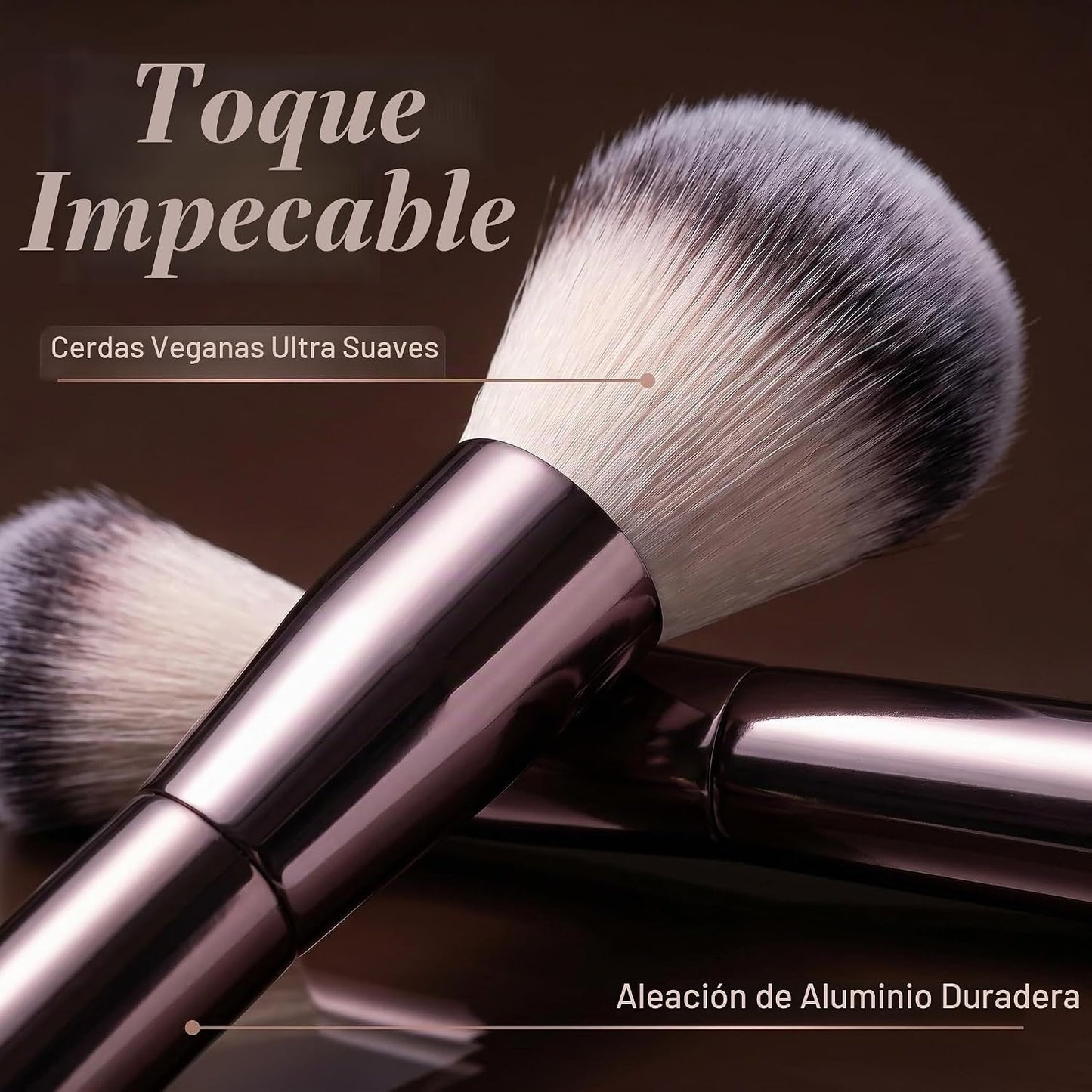 BS-MALL Brocha de maquillaje profesional con estuche de viaje, incl...