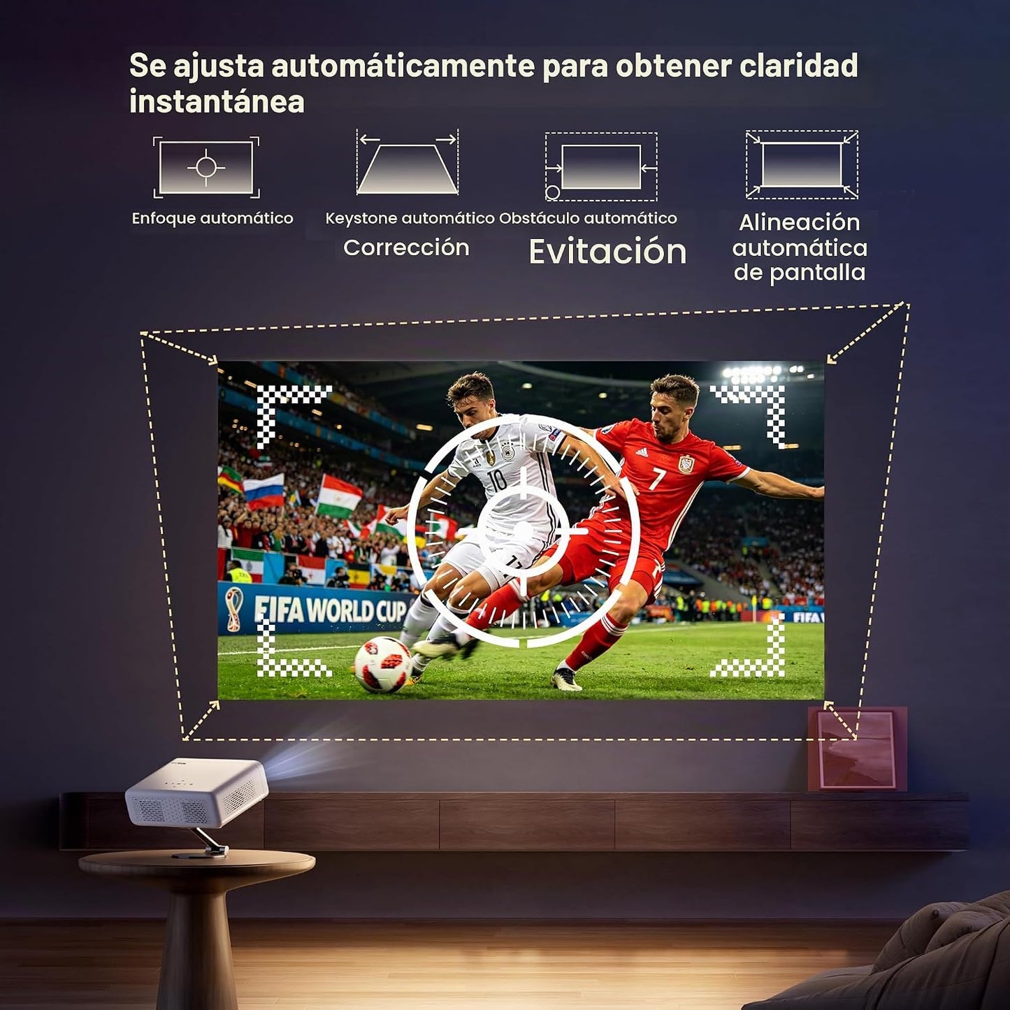 Aurzen EAZZE - Proyector inteligente compatible con Google TV D1G 4...
